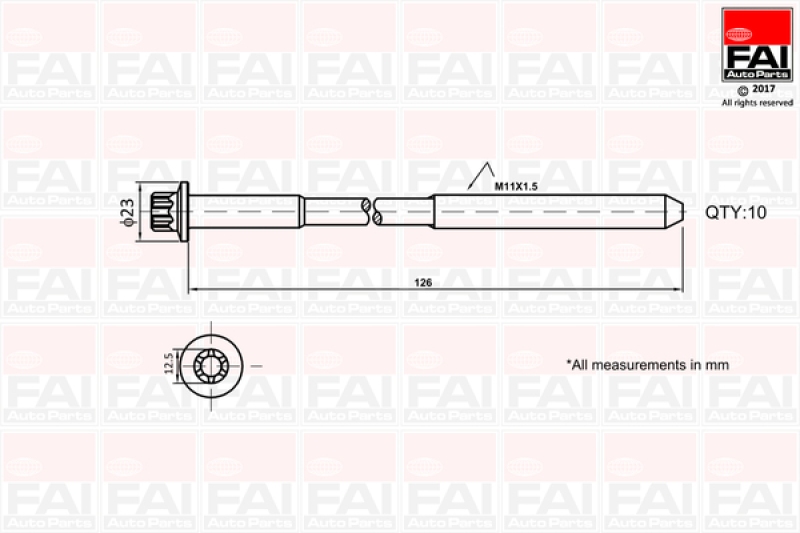 FAI AutoParts Zylinderkopfschraubensatz B1139