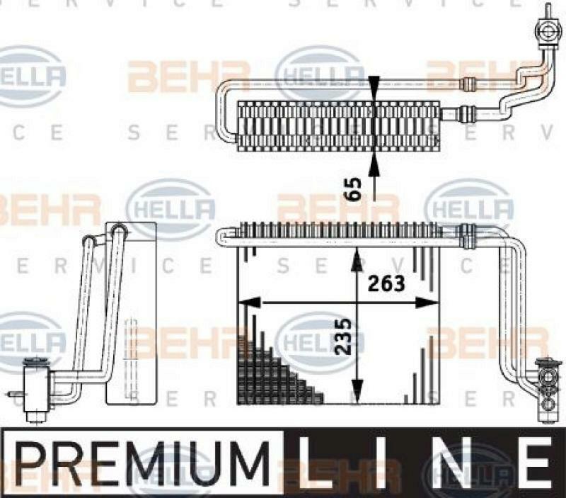 HELLA Evaporator, air conditioning BEHR HELLA SERVICE *** PREMIUM LINE ***