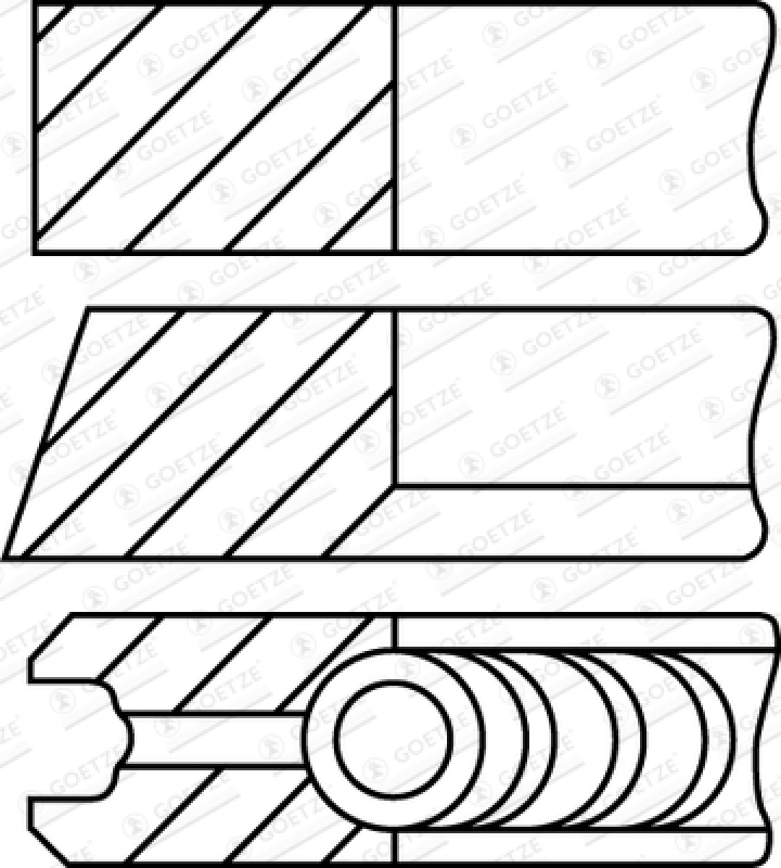 GOETZE ENGINE Kolbenringsatz