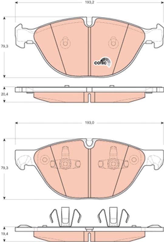 TRW Brake Pad Set, disc brake COTEC