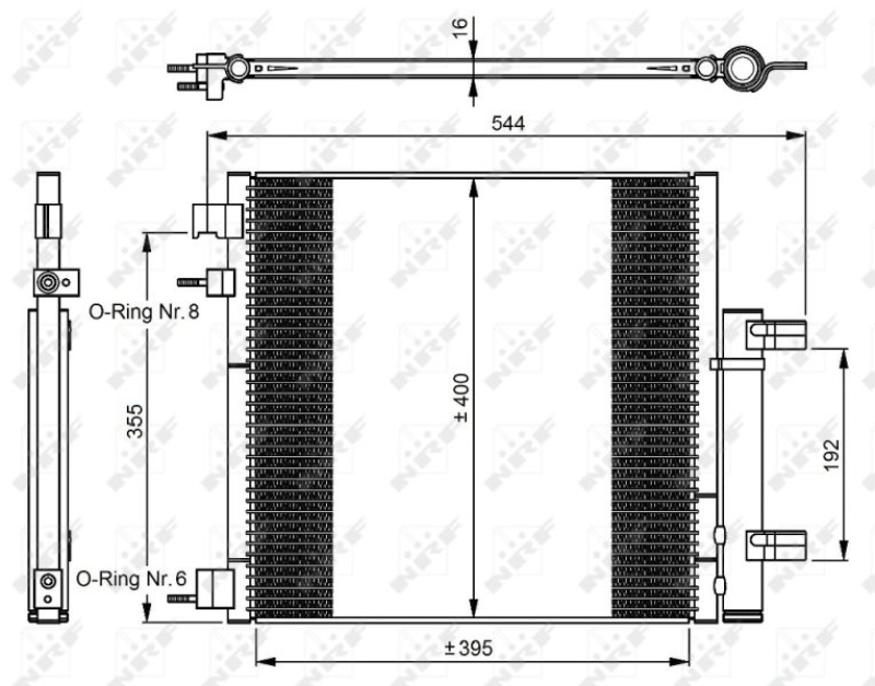 NRF Kondensator, Klimaanlage EASY FIT 350048