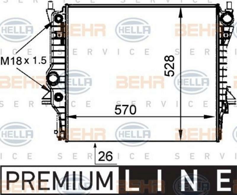 HELLA K&uuml;hler, Motork&uuml;hlung BEHR HELLA SERVICE *** PREMIUM LINE *** 8MK 376 764-361