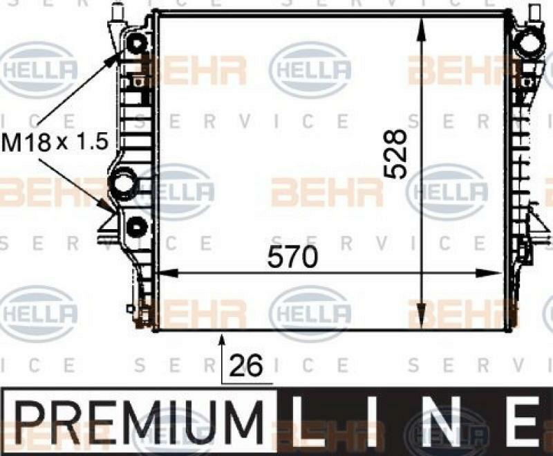 HELLA Kühler, Motorkühlung BEHR HELLA SERVICE *** PREMIUM LINE ***