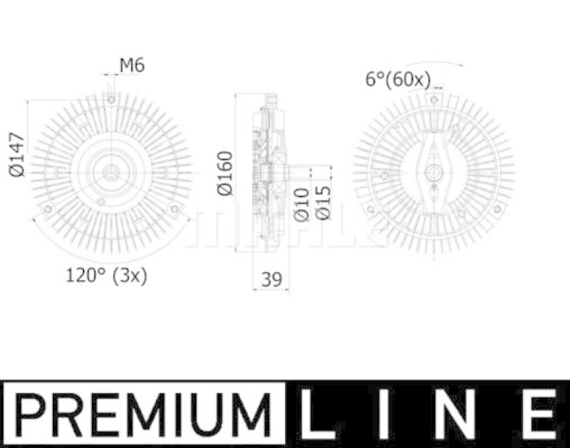 MAHLE Kupplung, K&uuml;hlerl&uuml;fter BEHR *** PREMIUM LINE ***