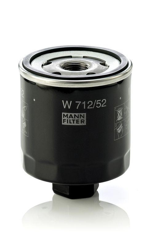 4x MANN Ölfilter Filter W 712/52 passend für VW Golf 4 5 6 Polo 6R Lupo Seat