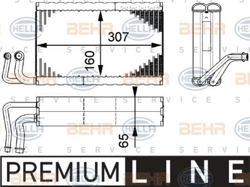 HELLA Evaporator, air conditioning BEHR HELLA SERVICE *** PREMIUM LINE ***