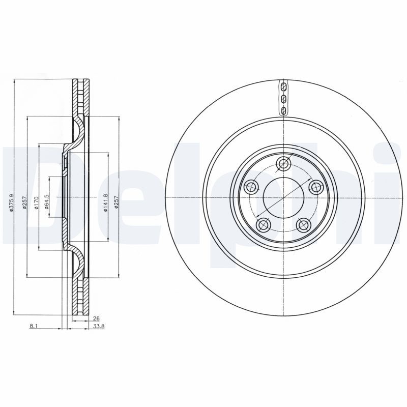 2x DELPHI Bremsscheibe