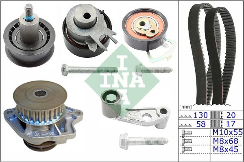INA Water Pump & Timing Belt Set
