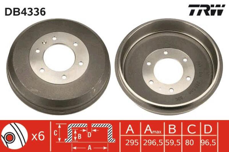 2x TRW Bremstrommel