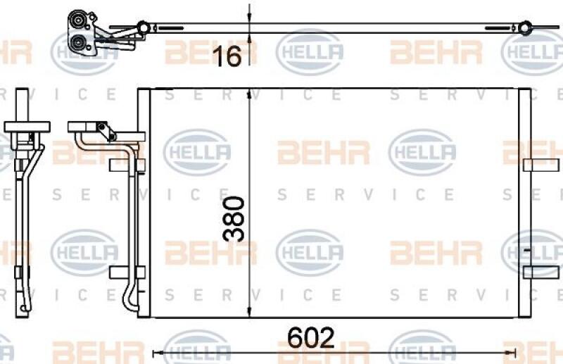 HELLA Condenser, air conditioning