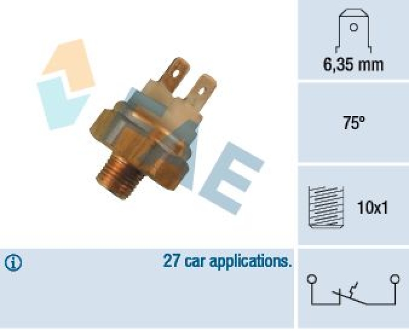 FAE Temperature Switch, coolant warning lamp