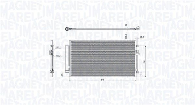 MAGNETI MARELLI Kondensator, Klimaanlage