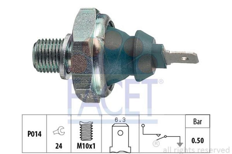 FACET Oil Pressure Switch Made in Italy - OE Equivalent