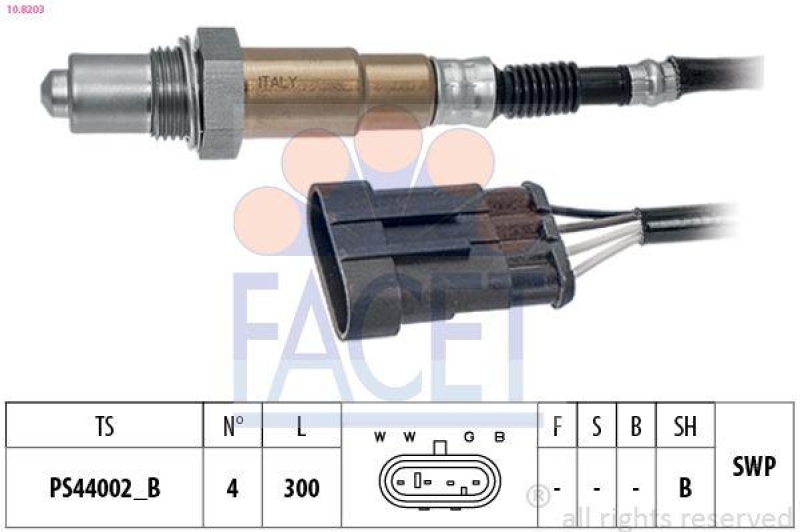 FACET Lambda Sensor Made in Italy - OE Equivalent