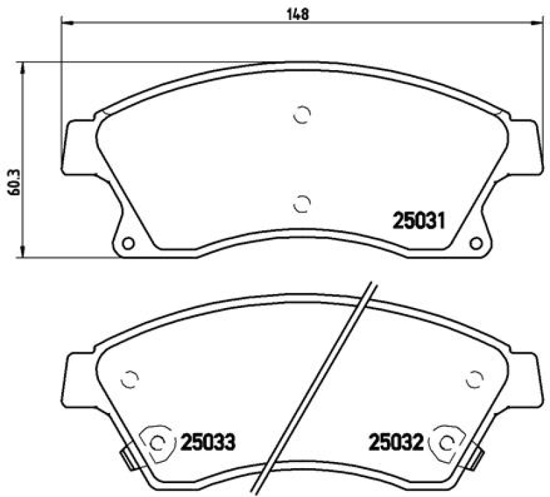 BREMBO Bremsbelagsatz, Scheibenbremse PRIME LINE