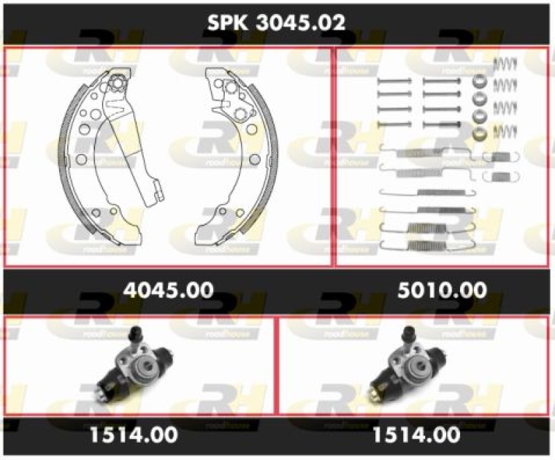 ROADHOUSE Brake Kit, drum brake Super Precision Kit