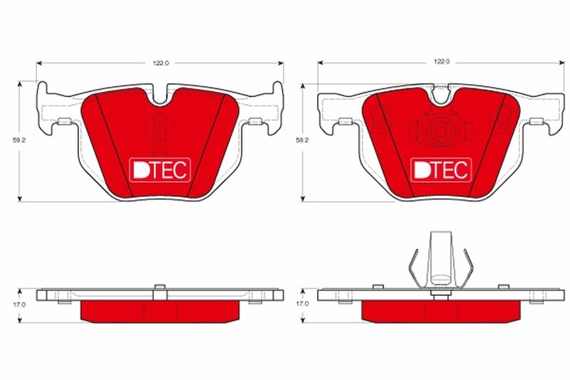 TRW Brake Pad Set, disc brake DTEC COTEC
