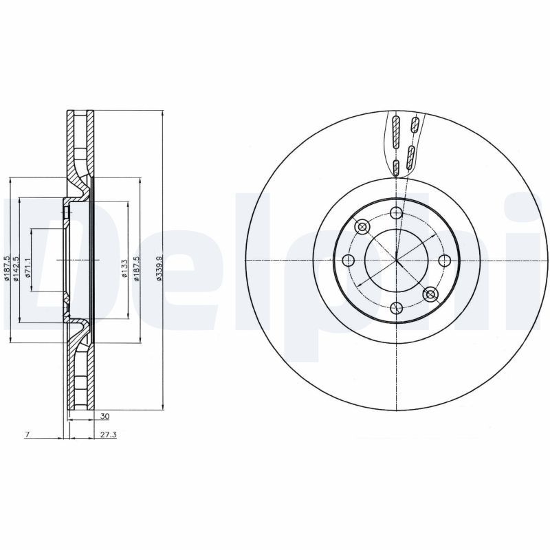 2x DELPHI Bremsscheibe