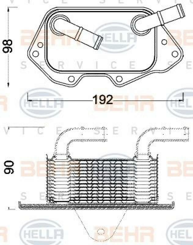 HELLA Oil Cooler, engine oil