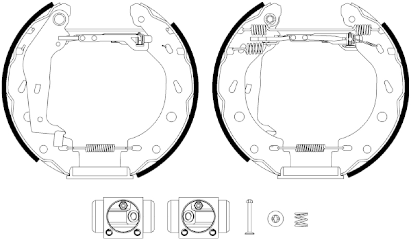 HELLA Bremsbackensatz Shoe Kit Pro