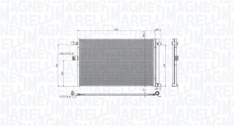 MAGNETI MARELLI Kondensator, Klimaanlage