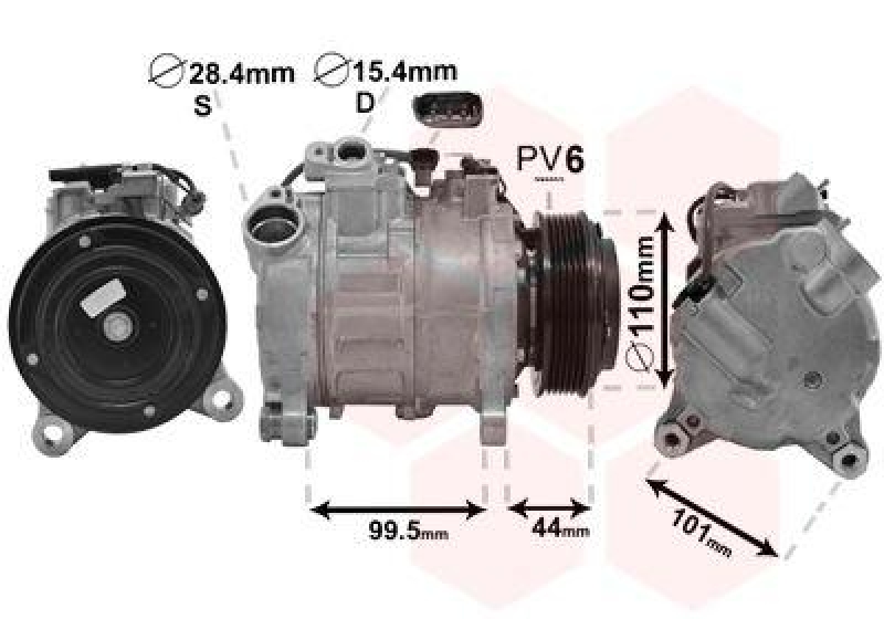 VAN WEZEL Compressor, air conditioning