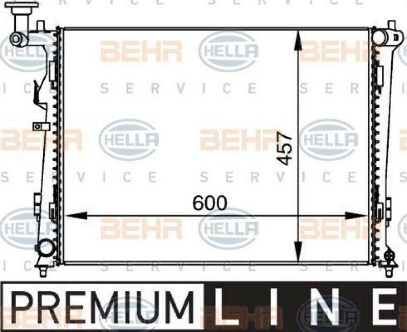 HELLA Radiator, engine cooling BEHR HELLA SERVICE *** PREMIUM LINE ***