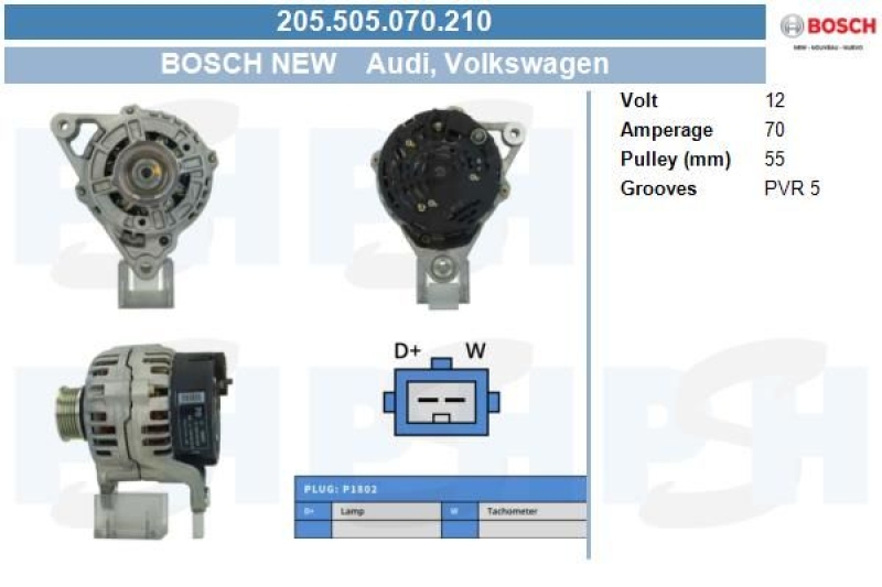 BV PSH Generator Bosch New