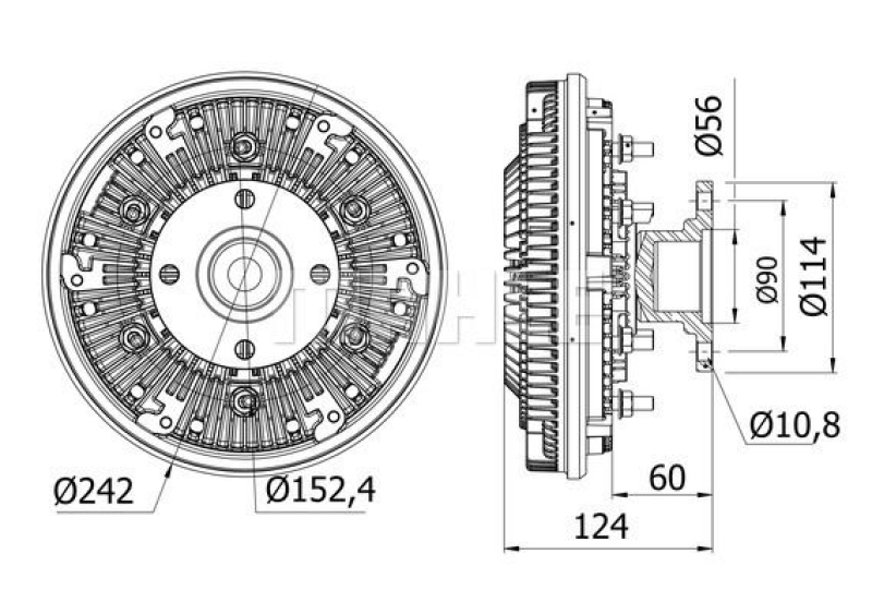 MAHLE Clutch, radiator fan BEHR