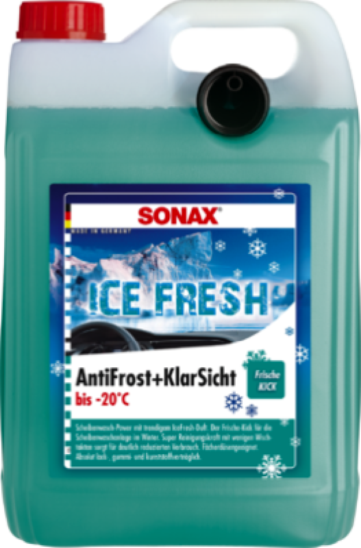 SONAX Frostschutz, Scheibenreinigungsanlage AntiFrost+KlarSicht bis -20 °C Ice-fresh
