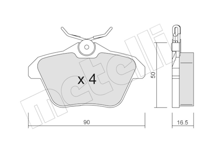 METELLI Brake Pad Set, disc brake