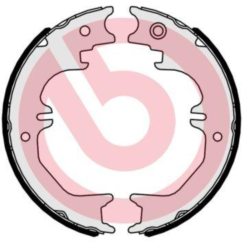 BREMBO Brake Shoe Set, parking brake ESSENTIAL LINE