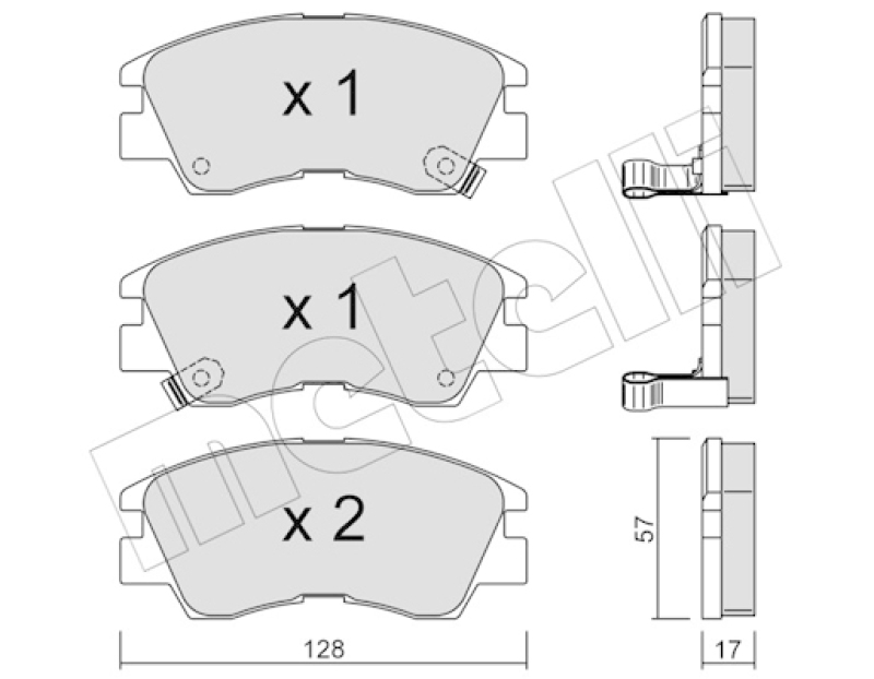 METELLI Brake Pad Set, disc brake