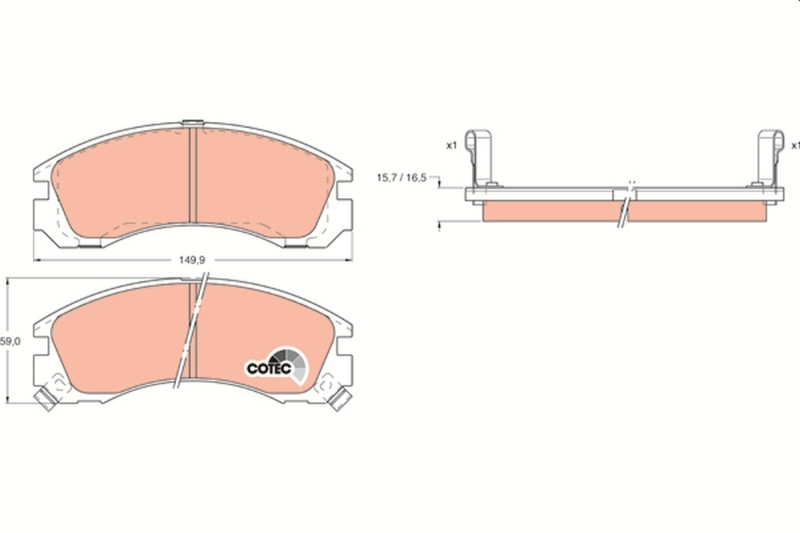 TRW Brake Pad Set, disc brake COTEC