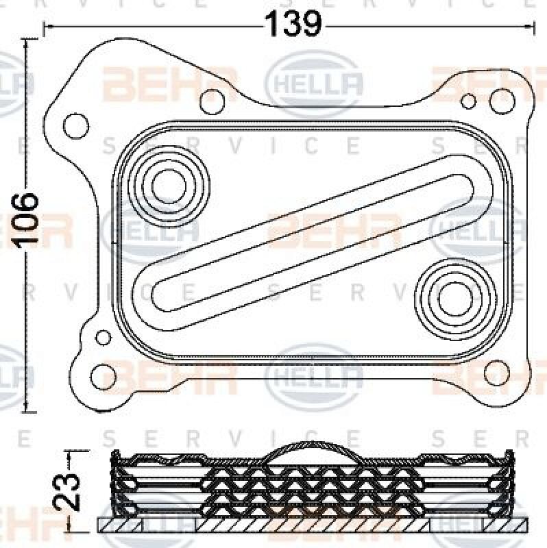 HELLA Oil Cooler, engine oil