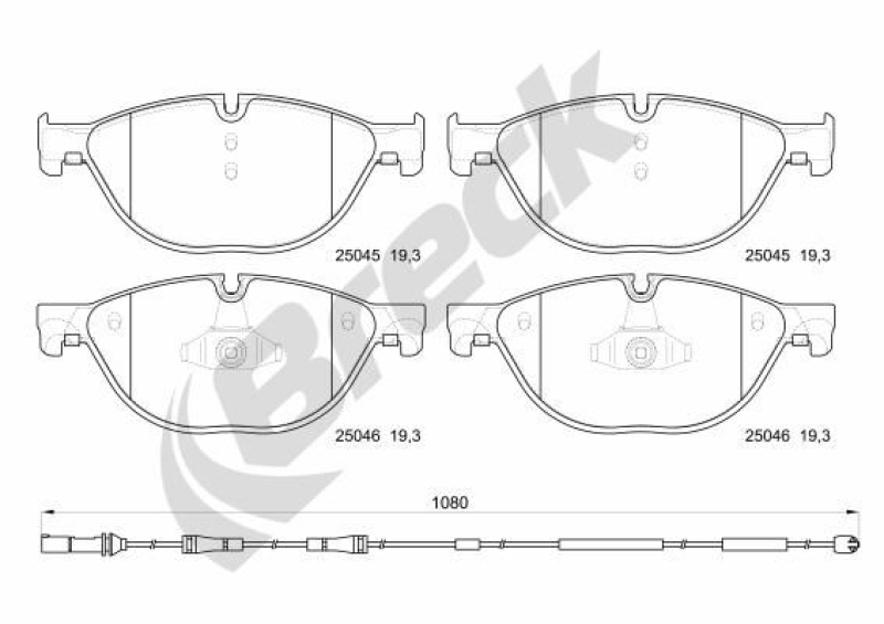 BRECK Brake Pad Set, disc brake