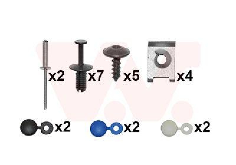 VAN WEZEL Mounting Kit, bumper