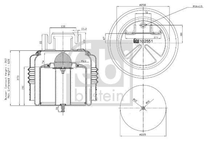 FEBI BILSTEIN Federbalg, Luftfederung 102551
