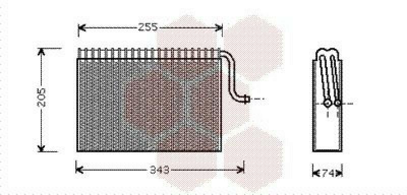 VAN WEZEL Evaporator, air conditioning