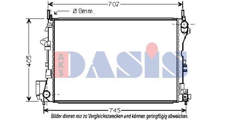 AKS DASIS Kühler, Motorkühlung