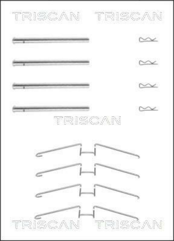 TRISCAN Accessory Kit, disc brake pads