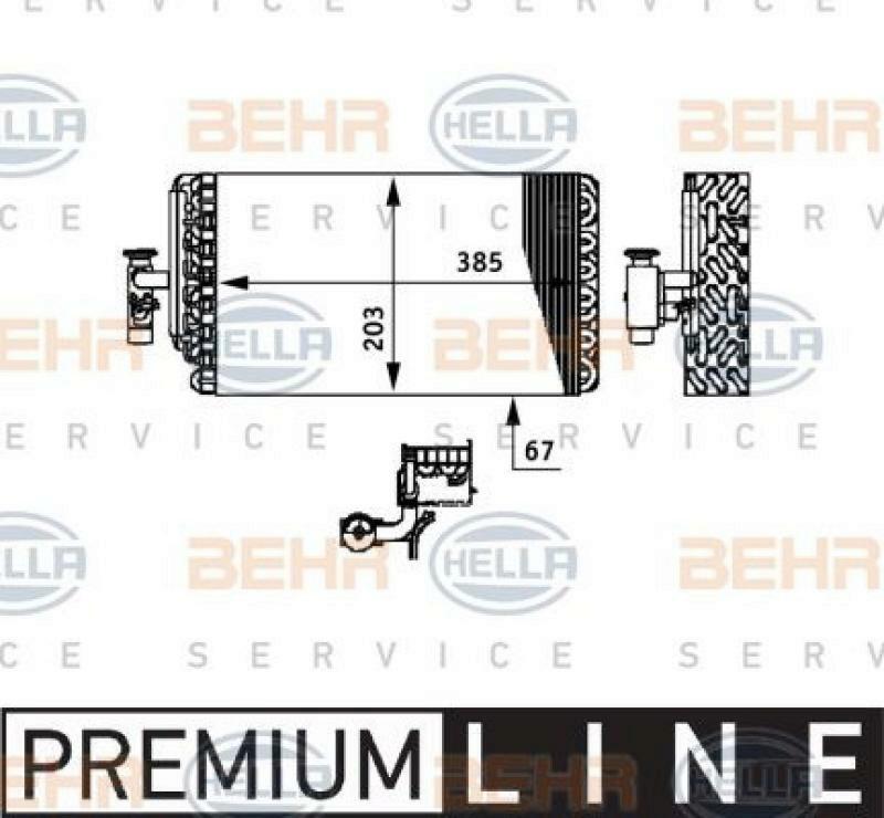 HELLA Evaporator, air conditioning BEHR HELLA SERVICE *** PREMIUM LINE ***