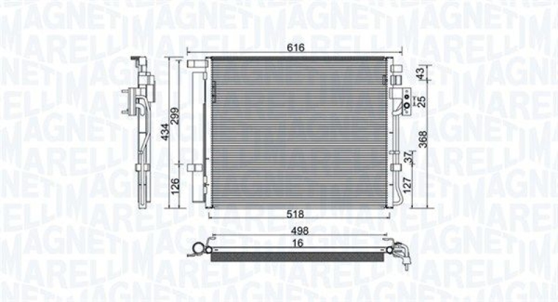 MAGNETI MARELLI Condenser, air conditioning