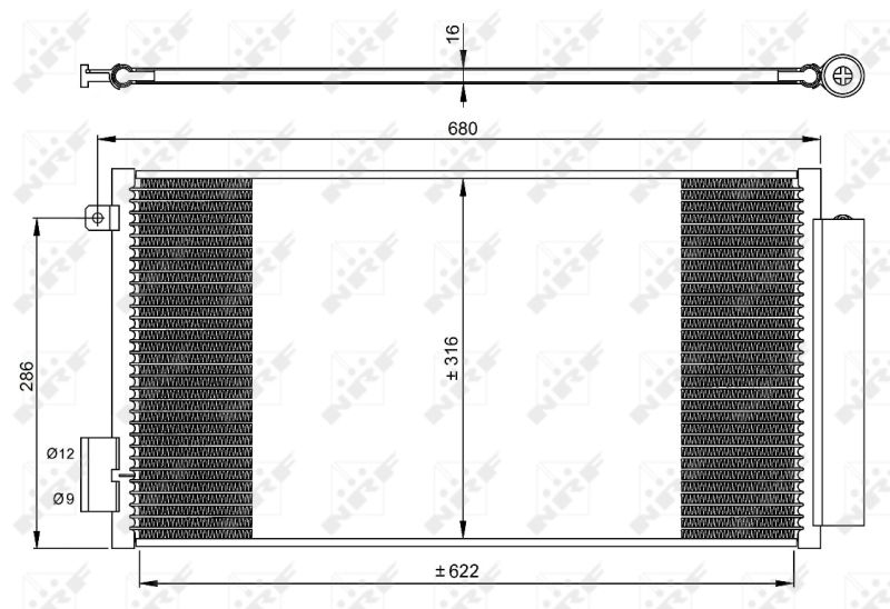 NRF Kondensator, Klimaanlage EASY FIT 350061