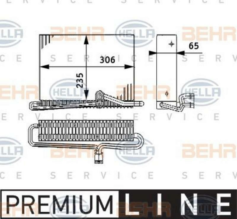 HELLA Evaporator, air conditioning BEHR HELLA SERVICE *** PREMIUM LINE ***