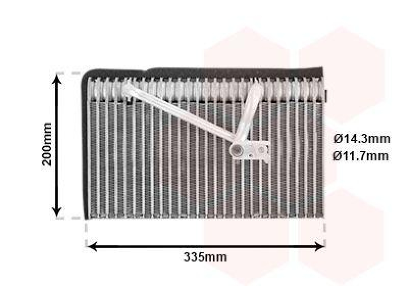 VAN WEZEL Evaporator, air conditioning