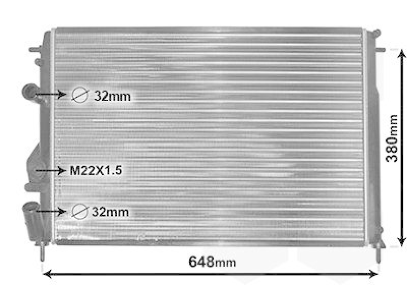 VAN WEZEL Radiator, engine cooling