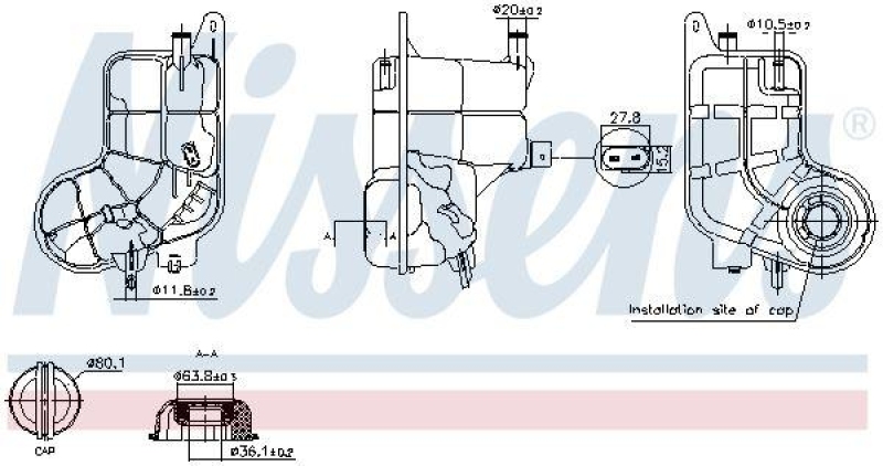 NISSENS Ausgleichsbehälter, Kühlmittel ** FIRST FIT **