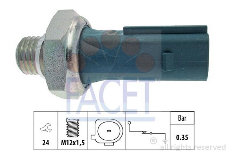 FACET Oil Pressure Switch Made in Italy - OE Equivalent