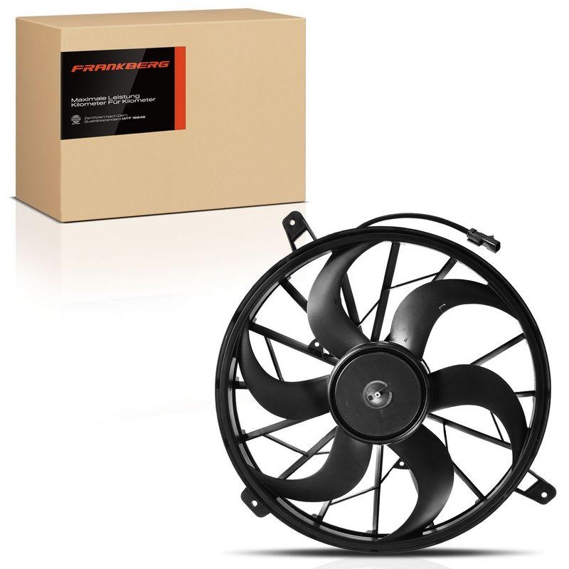 1x Frankberg Motork&uuml;hler Einfachl&uuml;fter mit K&uuml;hlerl&uuml;fterrahmen passend f&uuml;r Jeep Grand Cherokee II WJ WG 1999-2003 5481FB0021253